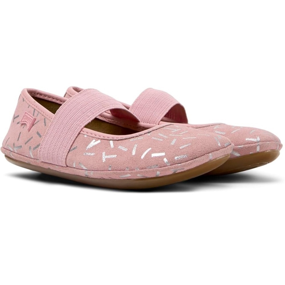 Camper Pink Mary Jane Shoes with Silver Sparkle Accents - Picture 2 of 6